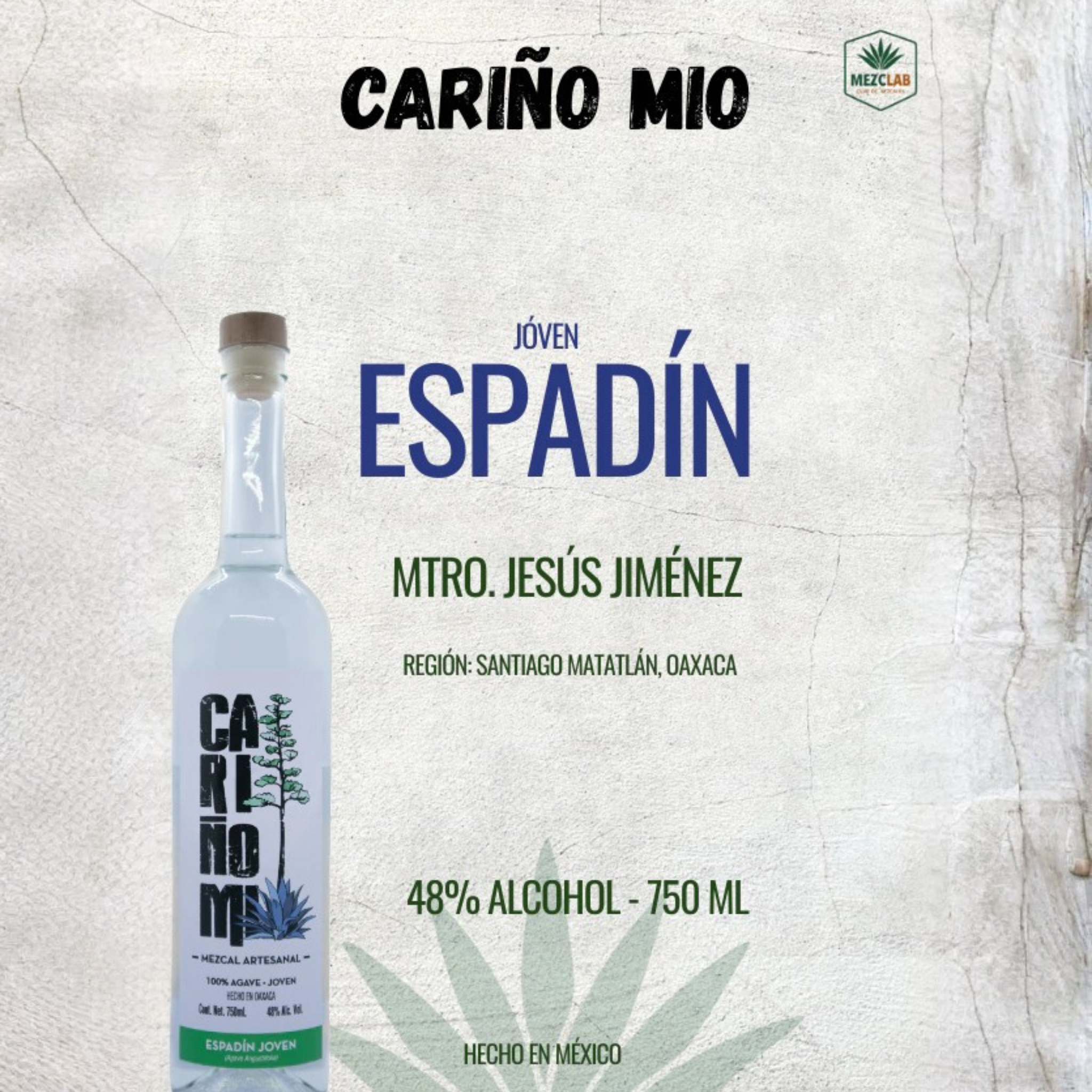 Mezcal Cariño Mio Espadín Artesanal 750 ml
