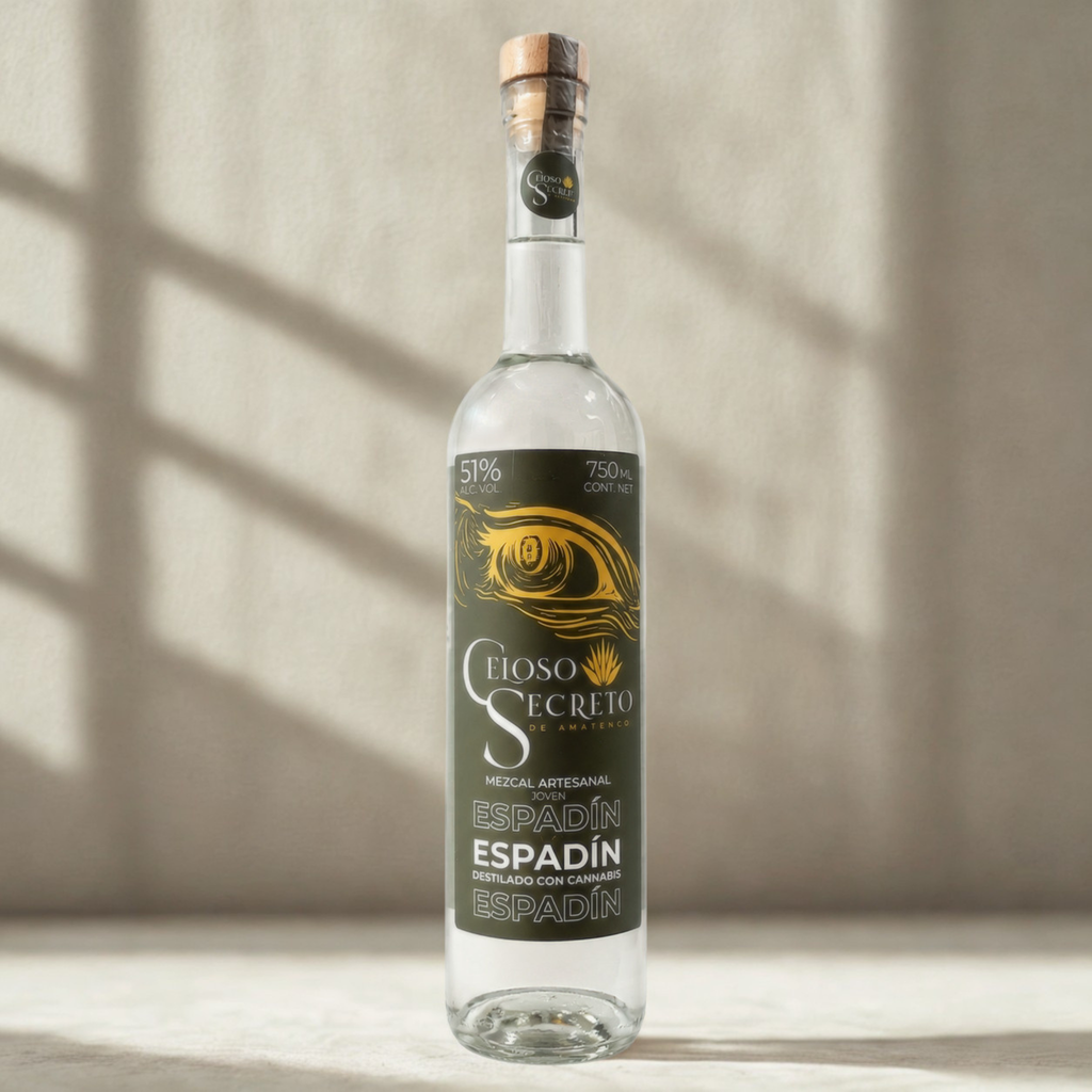 Mezcal Celoso Secreto Espadín destilado con Canabis Artesanal 750 ml