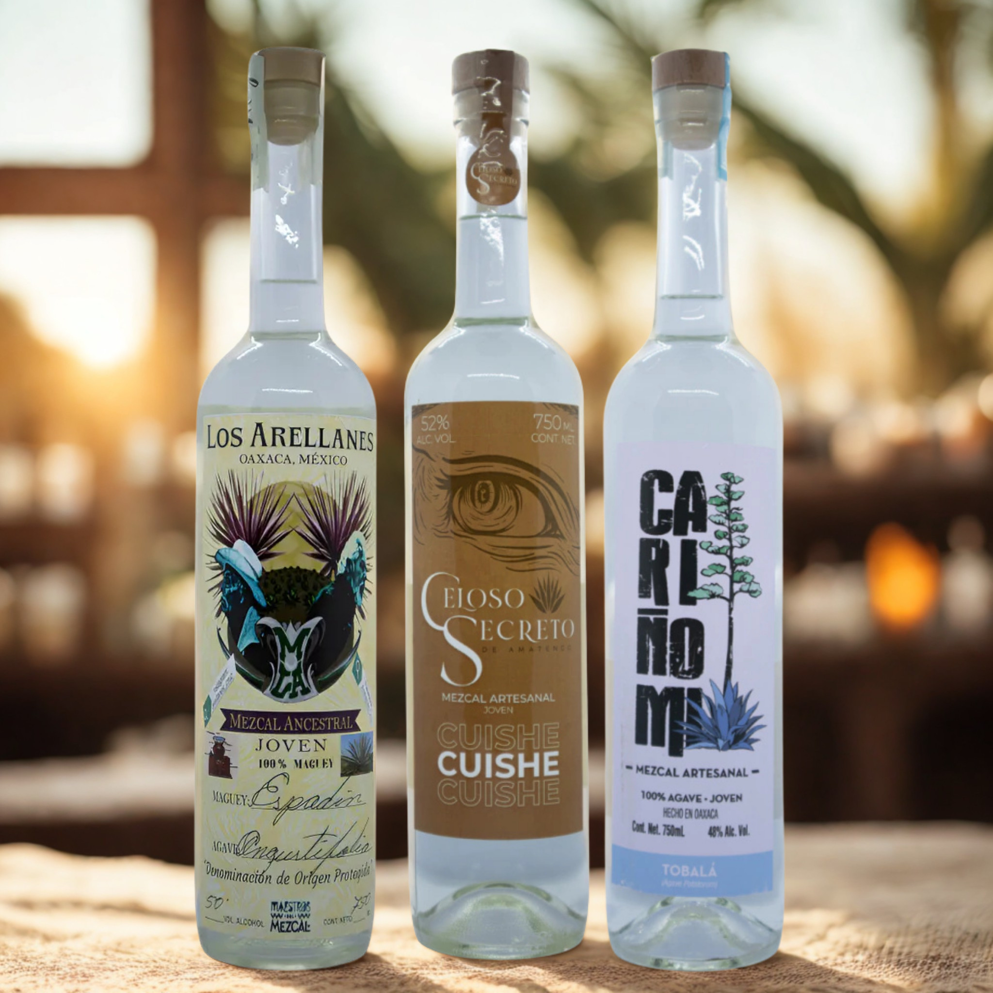 Mezcal Combo Espadín + Cuishe + Tobalá - Arellanes, Celoso Secreto, Cariño Mío
