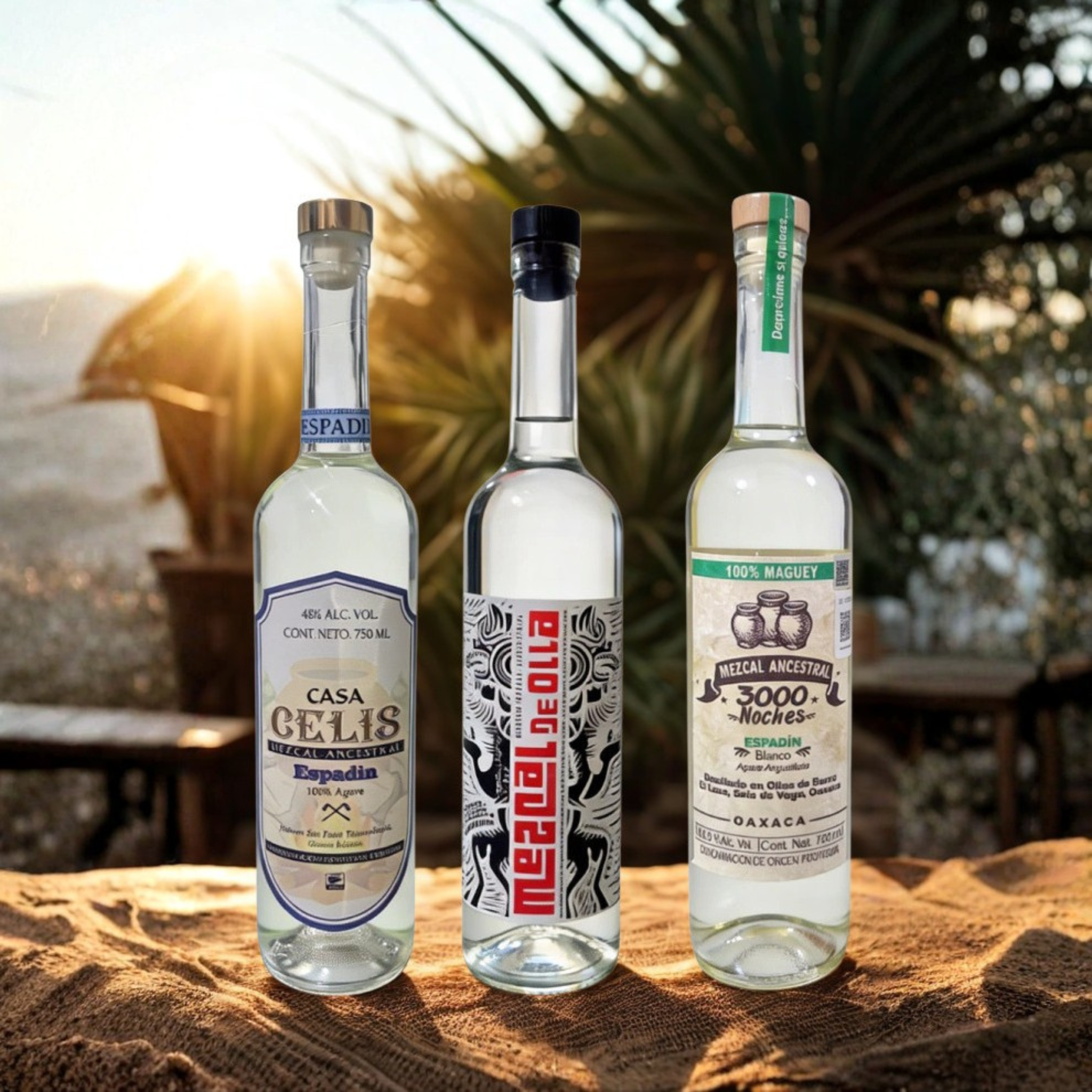 Mezcal Combo Ancestral Espadín Casa Celis + Mezcal de Olla + 3000 noches