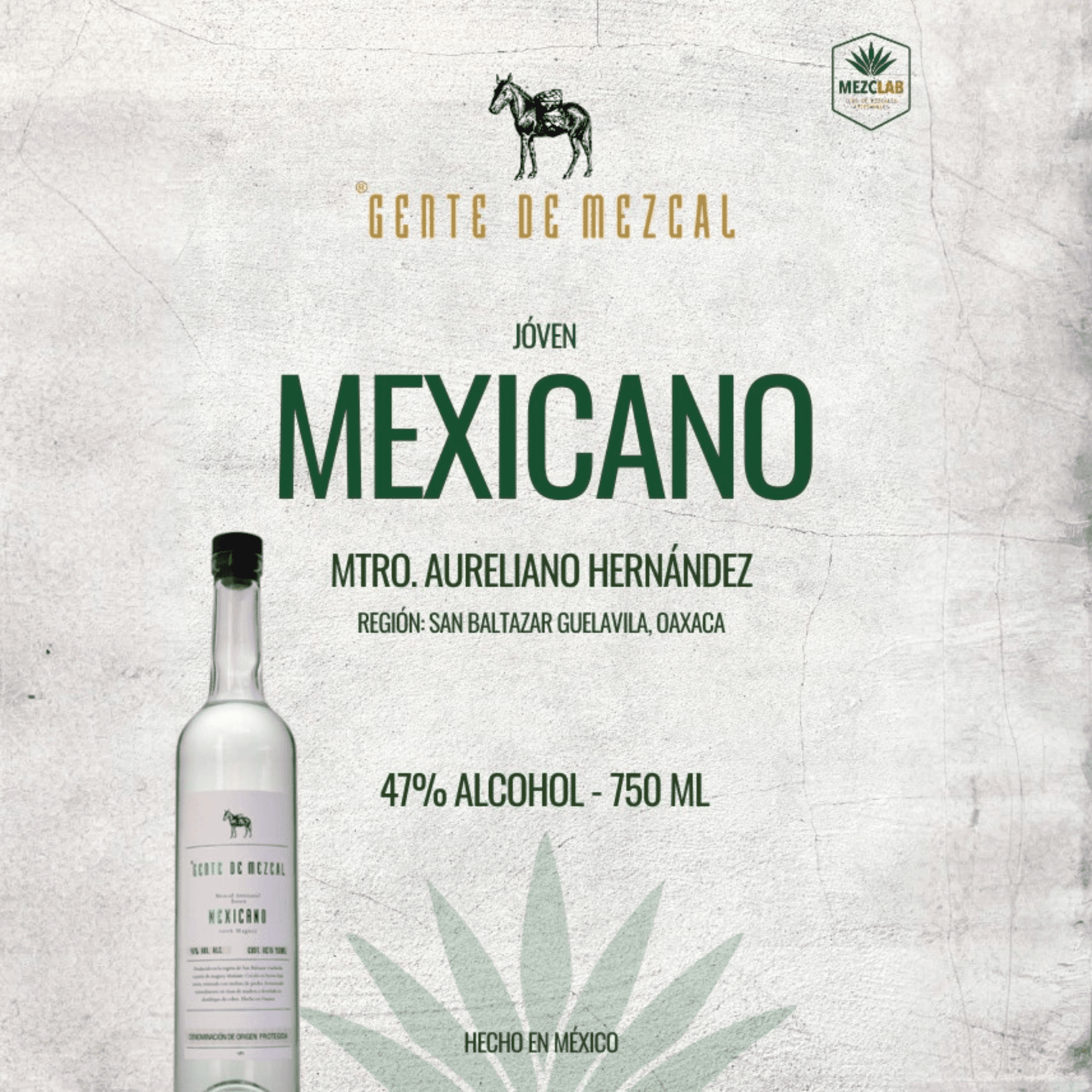 Mezcal Gente de Mezcal Mexicano Artesanal 750 ml