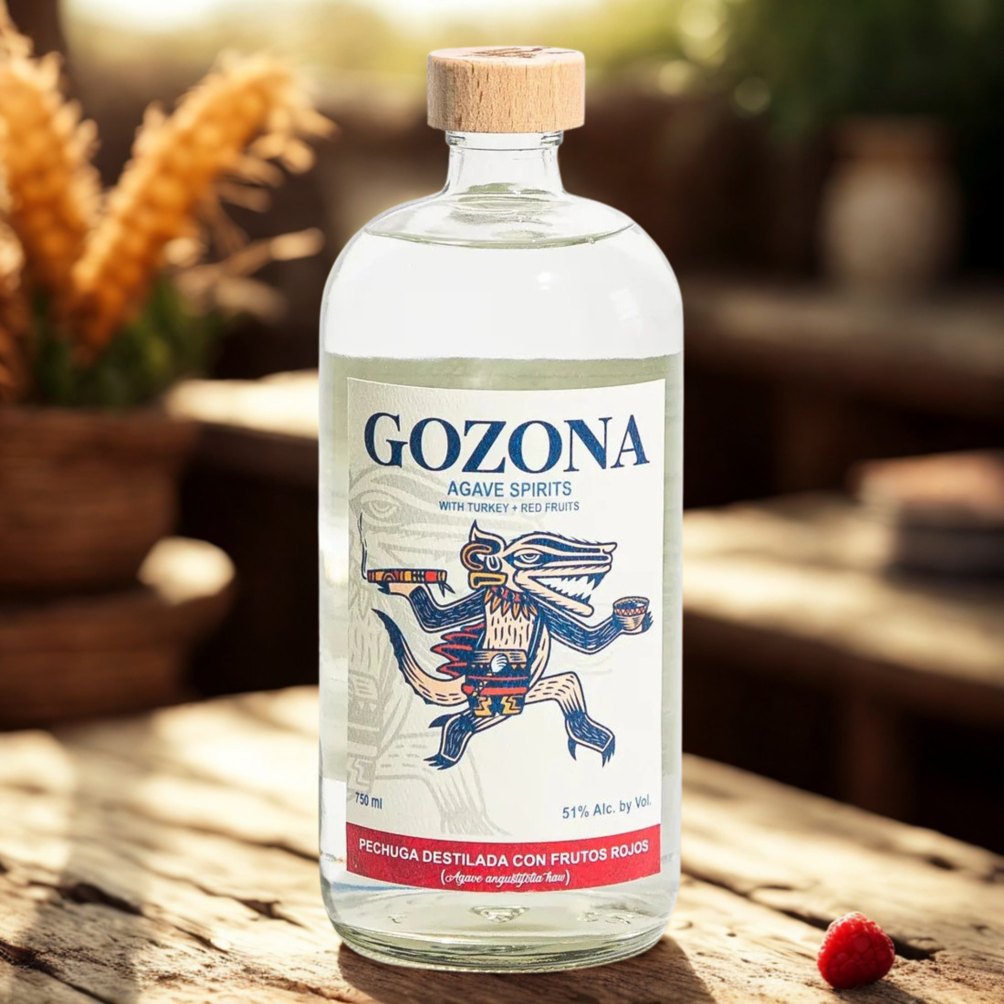 Mezcal Gozona Espadín Pechuga con Frutos Rojos Artesanal 750ml