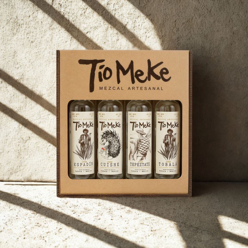 Mezcal Tío Meke Artesanal Set Degustación Premium 4pz 50ml