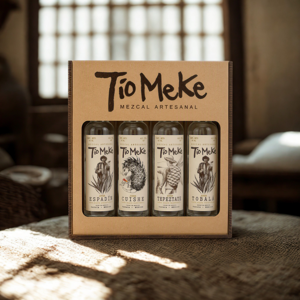 Mezcal Tío Meke Artesanal Set Degustación Premium 4pz 50ml