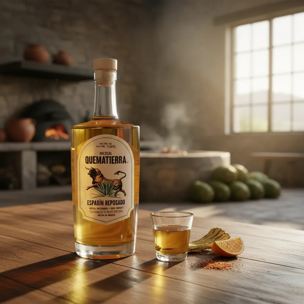 Mezcal Quema Tierra Espadín Reposado Artesanal 750ml