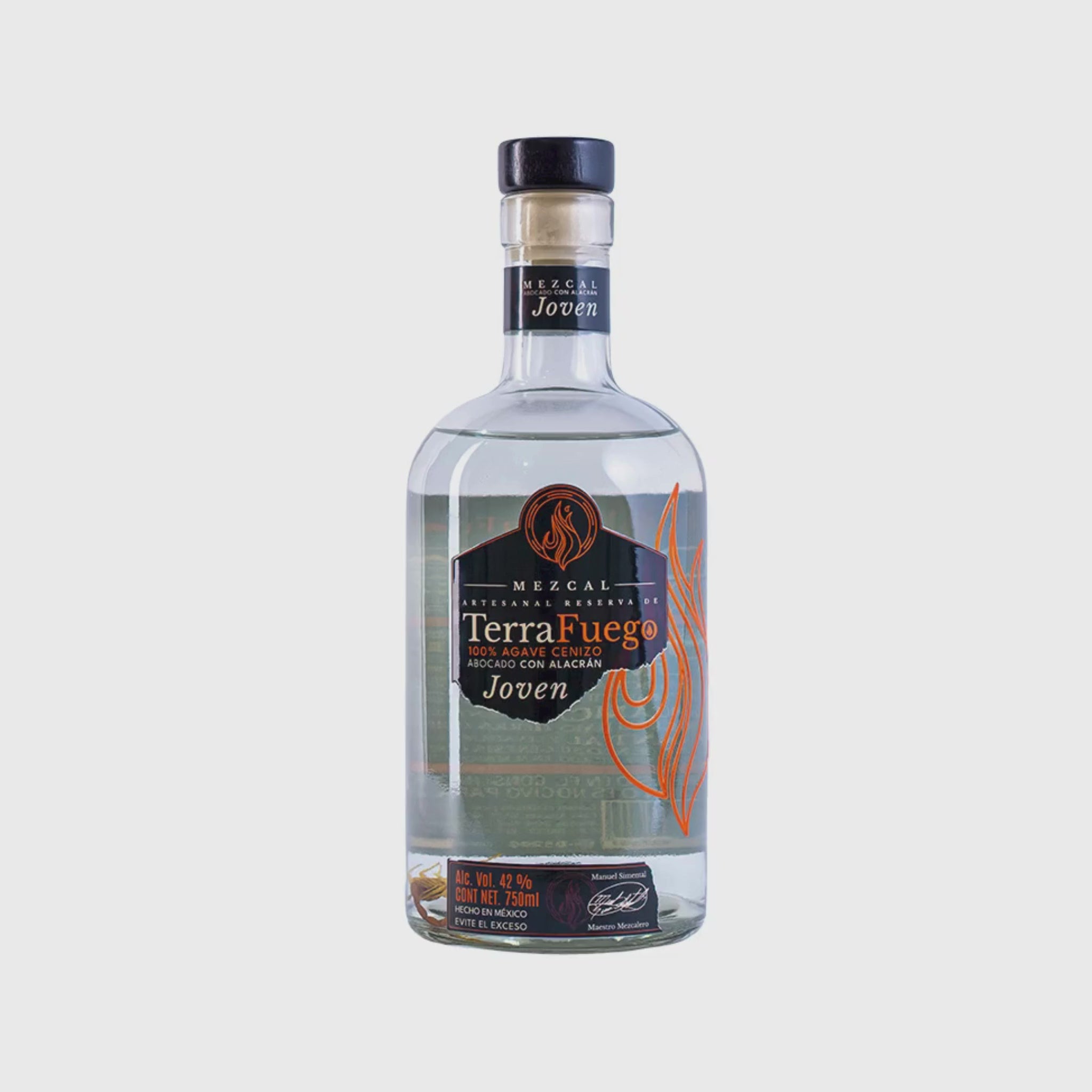 Mezcal Terra Fuego Artesanal Cenizo con Alacrán 750 ml